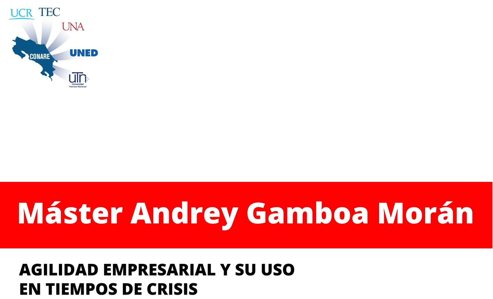Charla: Agilidad Empresarial y su uso en tiempos de crisis.