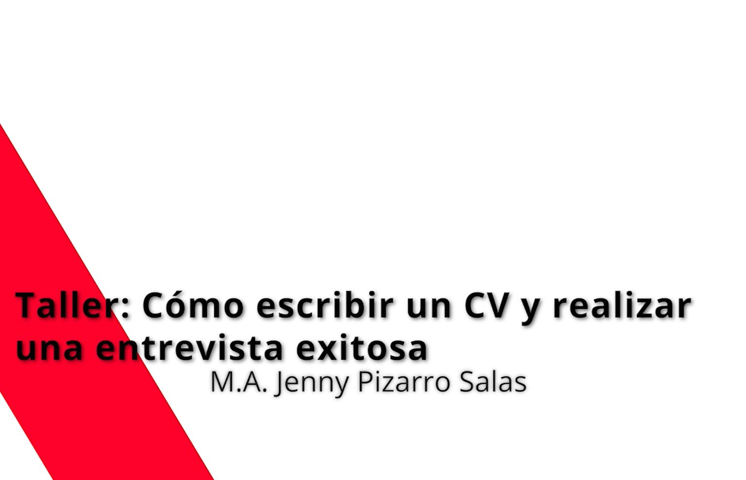 Charla: Cómo escribir un CV y realizar una entrevista exitosa.