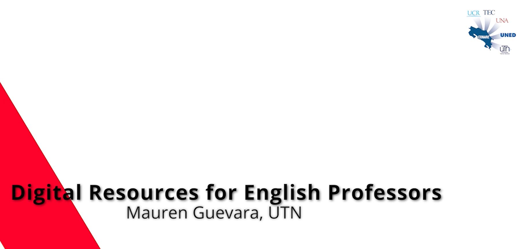 Charla: Digital Resources for English Professors.