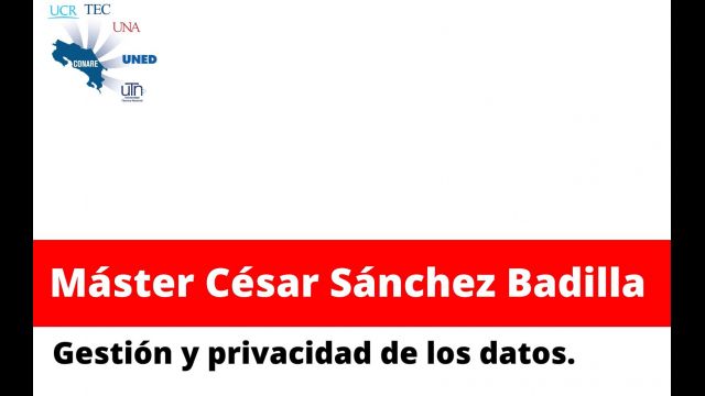 Charla: Gestión y privacidad de los datos.