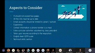Charla: Hiring Process and the CV at Intel.